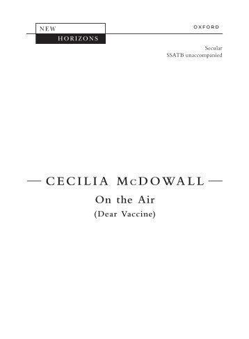 Cecilia McDowall On the Air (Dear Vaccine)