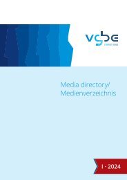 VGBE Media-Catalogue / Medienverzeichnis 2023-I