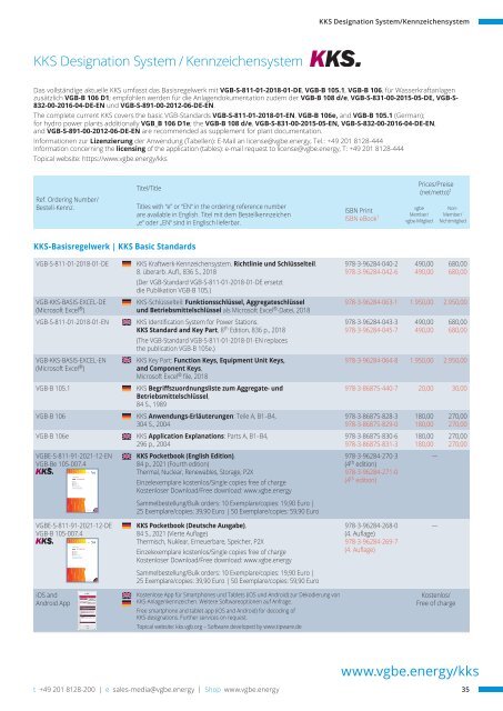 VGBE Media-Catalogue / Medienverzeichnis 2024-I (January 2024)