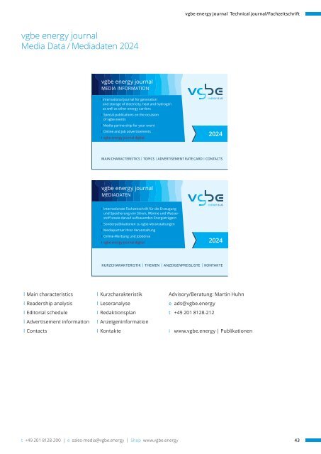 VGBE Media-Catalogue / Medienverzeichnis 2024-I (January 2024)