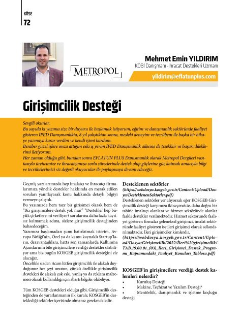 Metropol Dergisi 63. Sayı