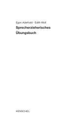 Wolf/Aderhold, Sprecherzieherisches Übungsbuch