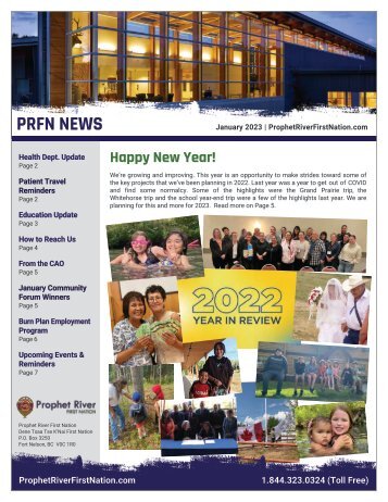 Prophet River First Nation News - 2023-01