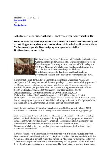 Rundbrief Bauernhöfe statt Agrarfabriken 1.5.2011 - BÜNDNIS 90 ...