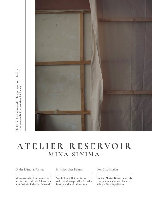Atelier Reservoir Magazine Mina Sinima