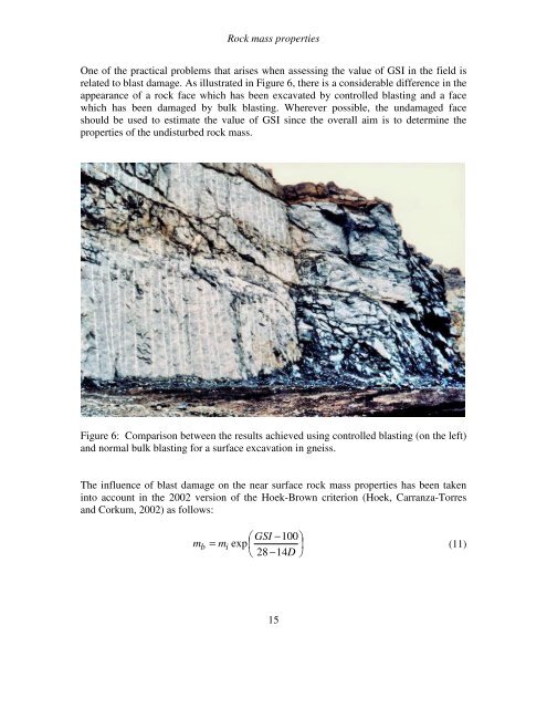 Rock Mass Classifications and Properties - CED Engineering