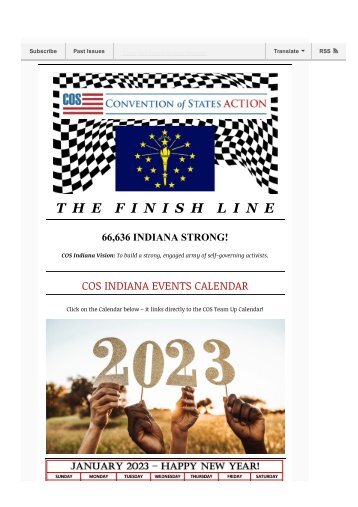 COS Indiana January Newsletter