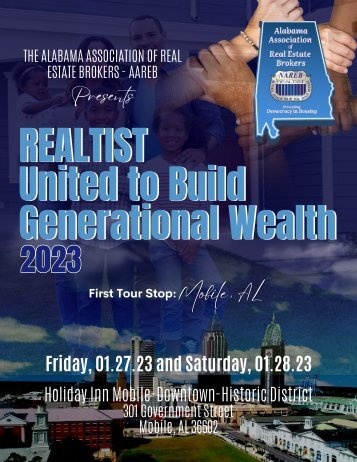 Alabama Association of Real Estate Brokers - AAREB - REALTIST United to Build Generational Wealth Tour - Stop #1