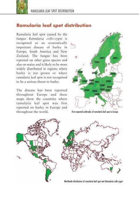 a guide to the recognition and understanding of ramularia and other ...