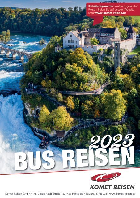 Komet Reisen Bus-Folder 2023