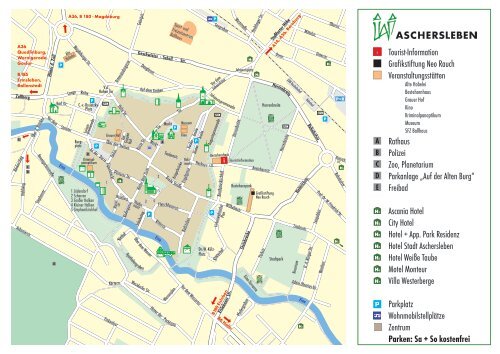 Cityplan der Stadt Aschersleben