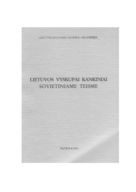 Lietuvos vyskupai kankiniai sovietiniame teisme