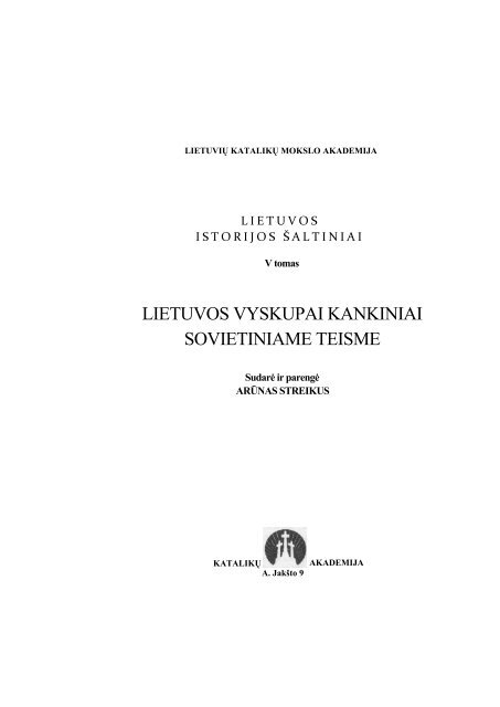 Lietuvos vyskupai kankiniai sovietiniame teisme