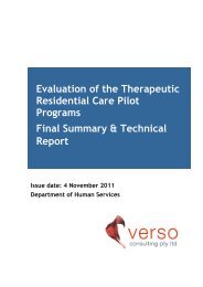 Evaluation of the Therapeutic Residential Care Pilot Programs