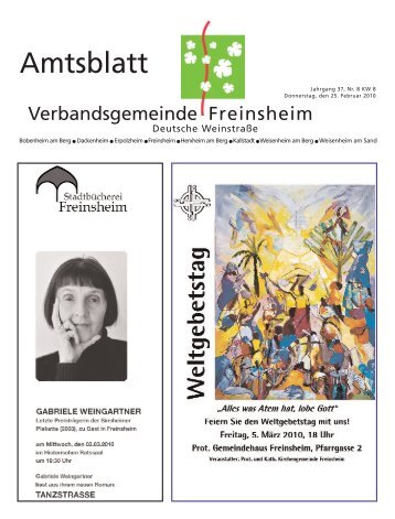 anzeigenteil - Verbandsgemeinde Freinsheim