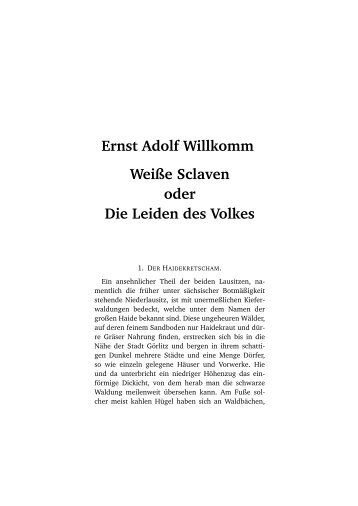 Ernst Adolf Willkomm Weiße Sclaven oder Die Leiden des Volkes