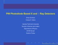 PIN Photodiode Based X and Î³ Ray Detectors