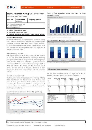 TISCO Financial Group (TISC.BK/TISCO TB)*