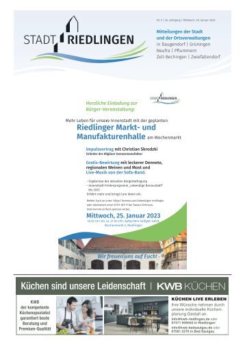 18.01.2023 Amtliches Mitteilungsblatt Riedlingen