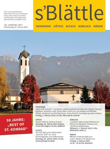 s'Blättle Nr. 04 - Do, 26. Jänner 2023