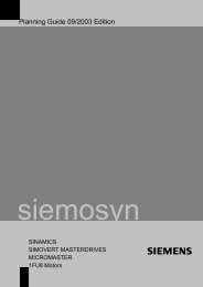 SIEMOSYN Motors 1FU8 SINAMICS SIMOVERT MASTERDRIVES ...