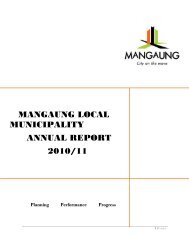 Mangaung Annual Report 2010-2011 - Bloemfontein
