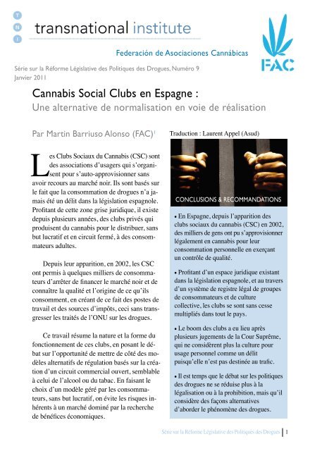 Cannabis Social Clubs en Espagne : - Transnational Institute