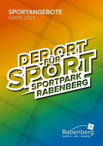 Broschuere Sportangebote 2023