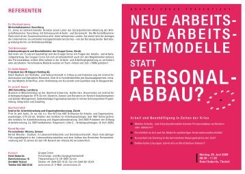 Neue Arbeits- und Arbeitszeitgestaltung - TopSharing