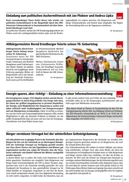 Mitteilungsblatt Schwarzenbruck -  Februar 2023