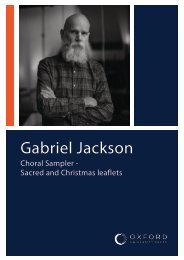 Gabriel Jackson choral sampler sacred and Christmas 