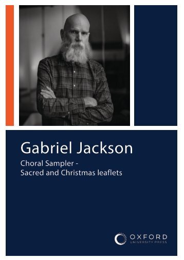 Gabriel Jackson choral sampler sacred and Christmas 