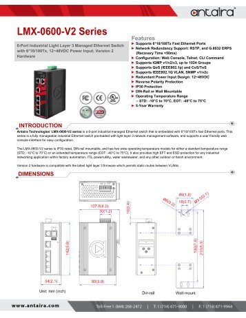 6 Port Managed Switch LMX-0600-V2 Series Datasheet