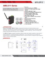 Industrial Wireless AMS-2111 Series Datasheet