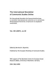 Vol. XIII (2007), no 20 - The International Newsletter of Communist ...