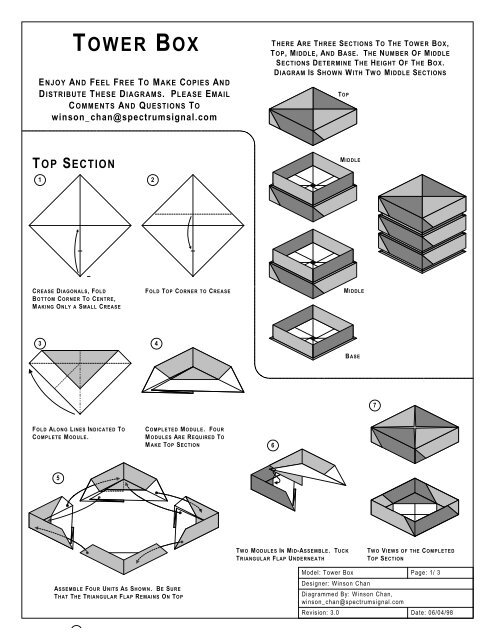 TOWER BOX - Origami