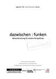 dazwischen : funken - die vorgehensweise