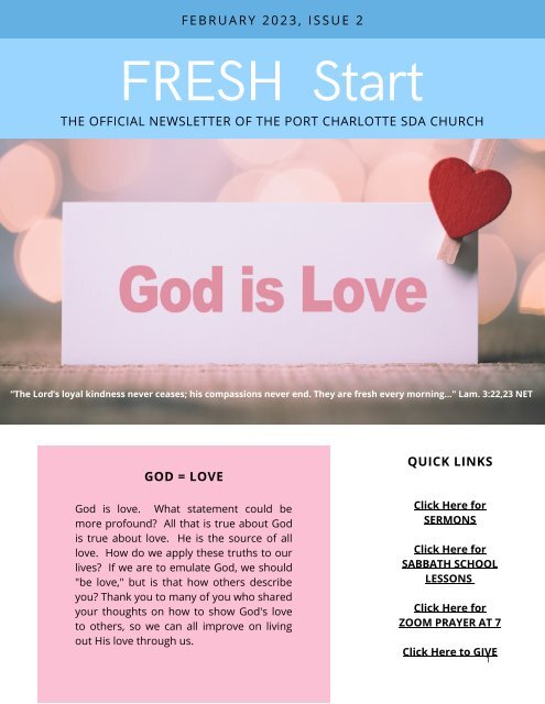 February 2023 FRESH Start 
