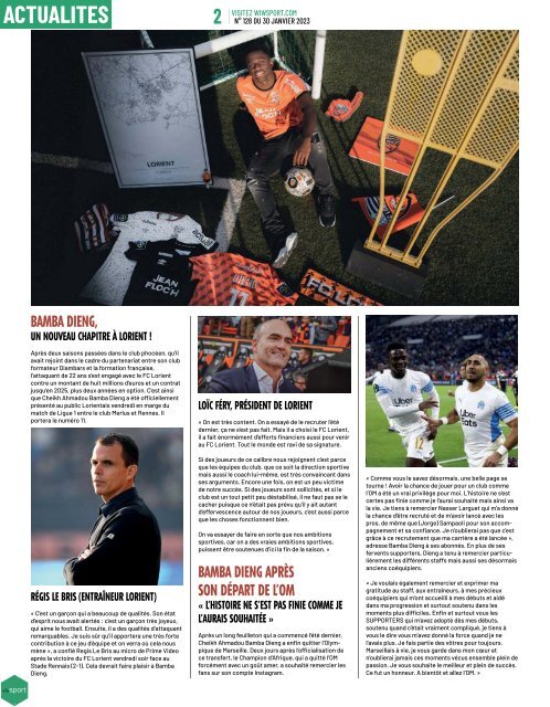 Journal wiwsport n128 - 30 janvier 2023