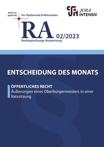 RA 02/2023 - Entscheidung des Monats