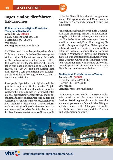 Hauptprogramm Frühjahr/Sommer 2023