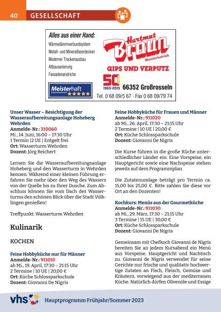 Hauptprogramm Frühjahr/Sommer 2023