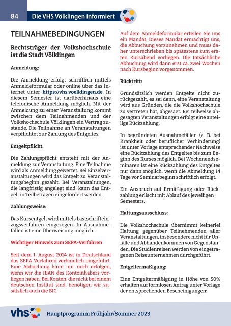 Hauptprogramm Frühjahr/Sommer 2023
