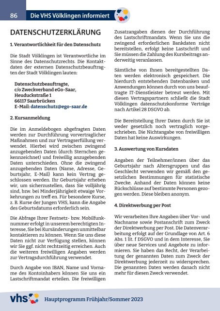 Hauptprogramm Frühjahr/Sommer 2023