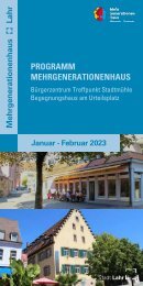 Programm Mehrgenerationenhaus Lahr - Januar - Februar 2023