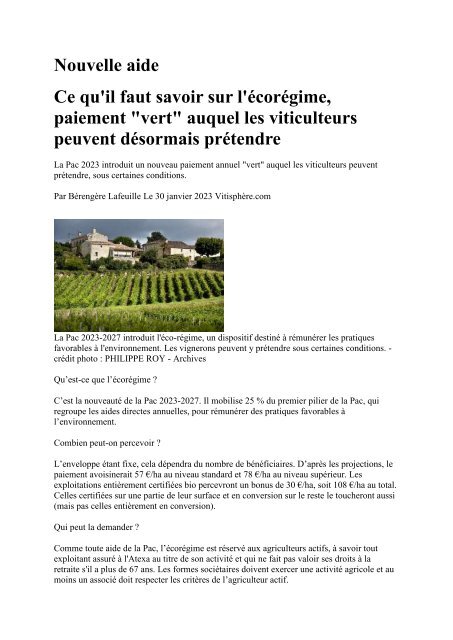 Panorama de presse quotidien du 31 01 23