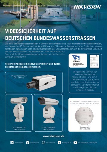 Videosicherheit Bundesschiffahrt