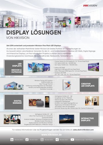 Hikvision Display Lösungen
