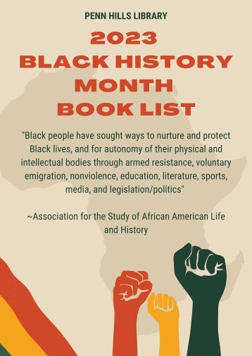 BLACK HISTORY MONTH BOOK LIST 2023