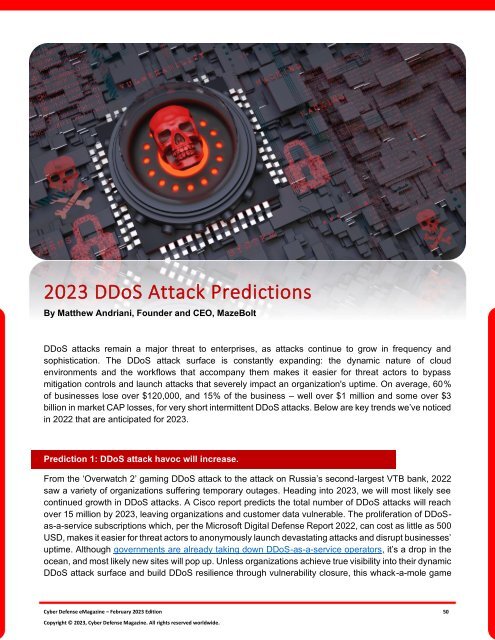 Cyber Defense eMagazine February Edition for 2023